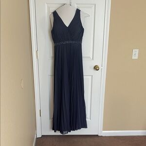 Azazie Deep Blue Maxi Dress